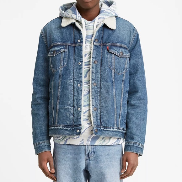 Levi's Sherpa Trucker Denim Jacket. - Picture 1 of 5